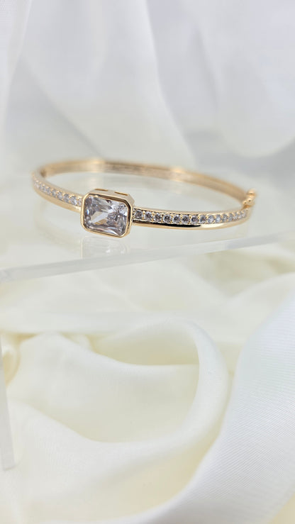 Brazalete pulsera cristal pavés luna