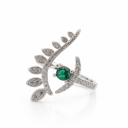 Anillo  cristal pavés ojo turco