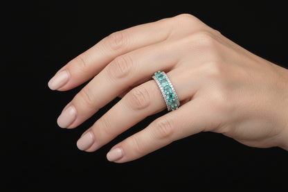 Anillo cristal pavés eternity