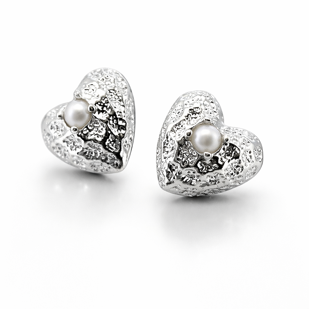 Aros cristal pavés corazón textura