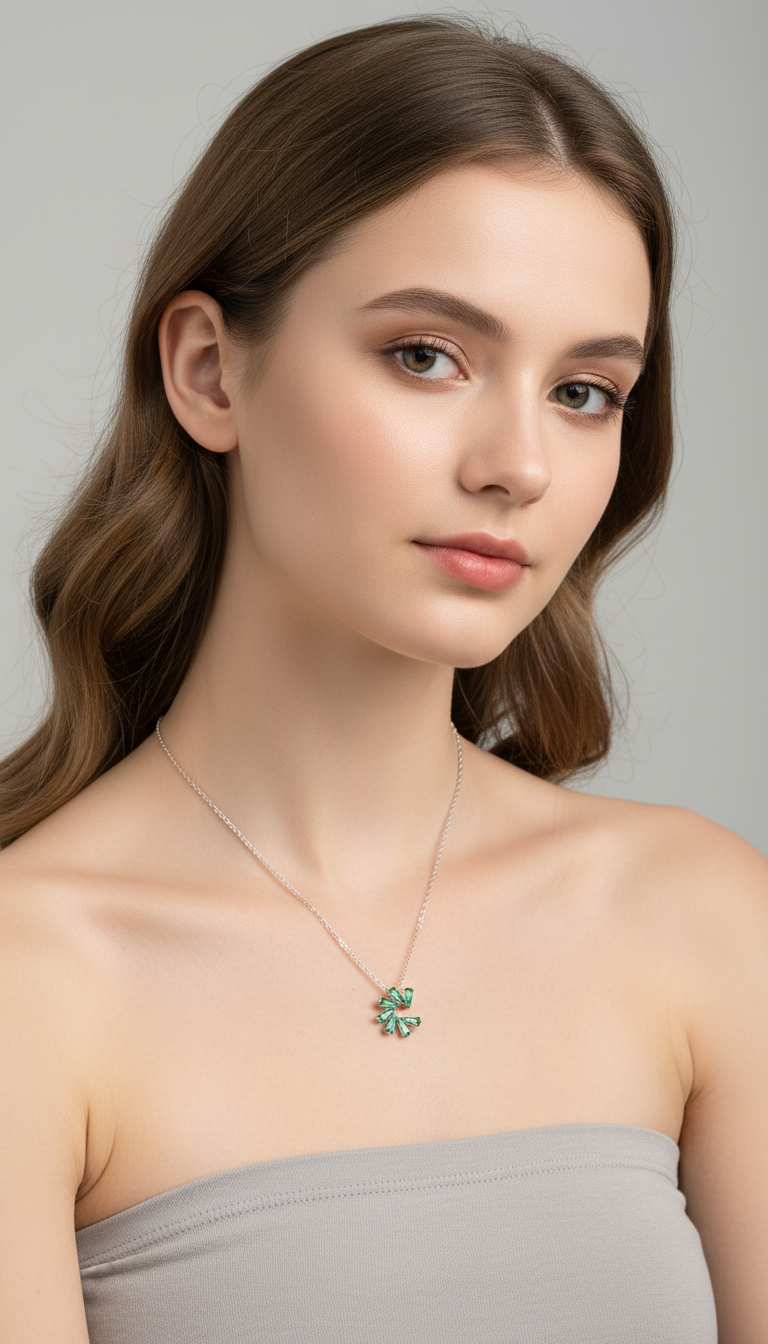 Colgante Plata Emeral