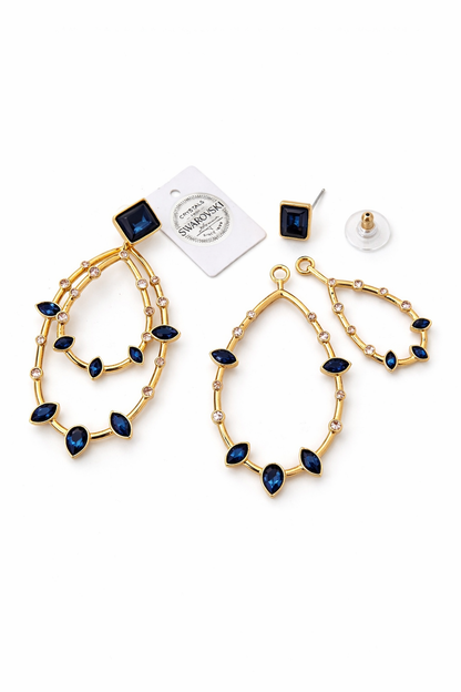 Aros cristal Swarovski línea privada Pamela Lobos