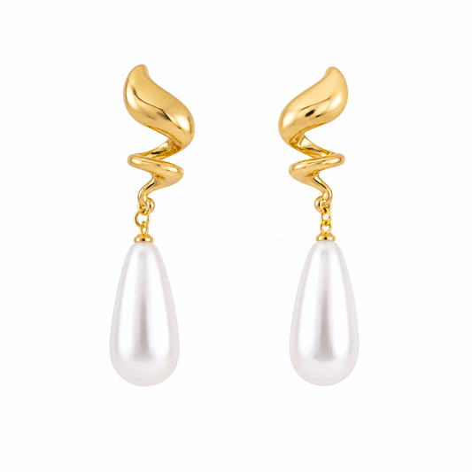 Aros gota aura perla lucy