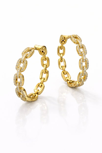 Argollas cristal paves Penelope