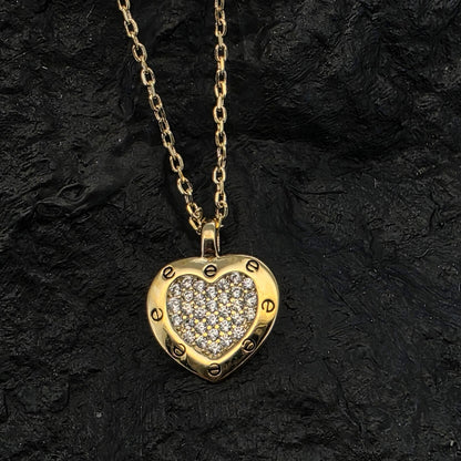 Collar de plata corazón