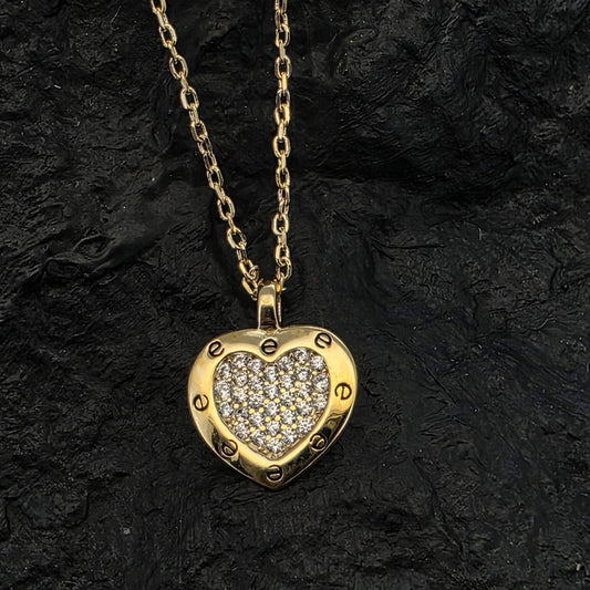 Collar de plata corazón
