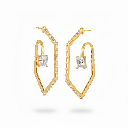 Argollas cristal paves jimena