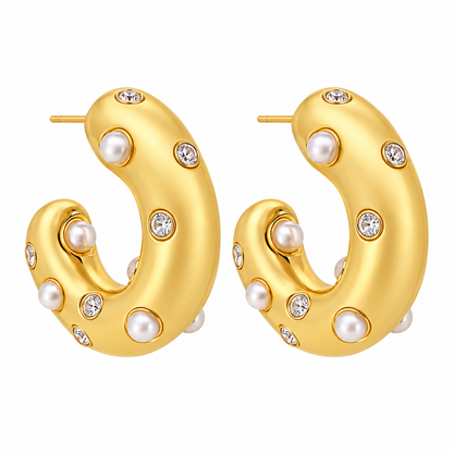 Aros chunky cristal pavés ac
