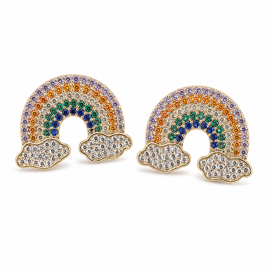 Aros cristal pavés arcoíris
