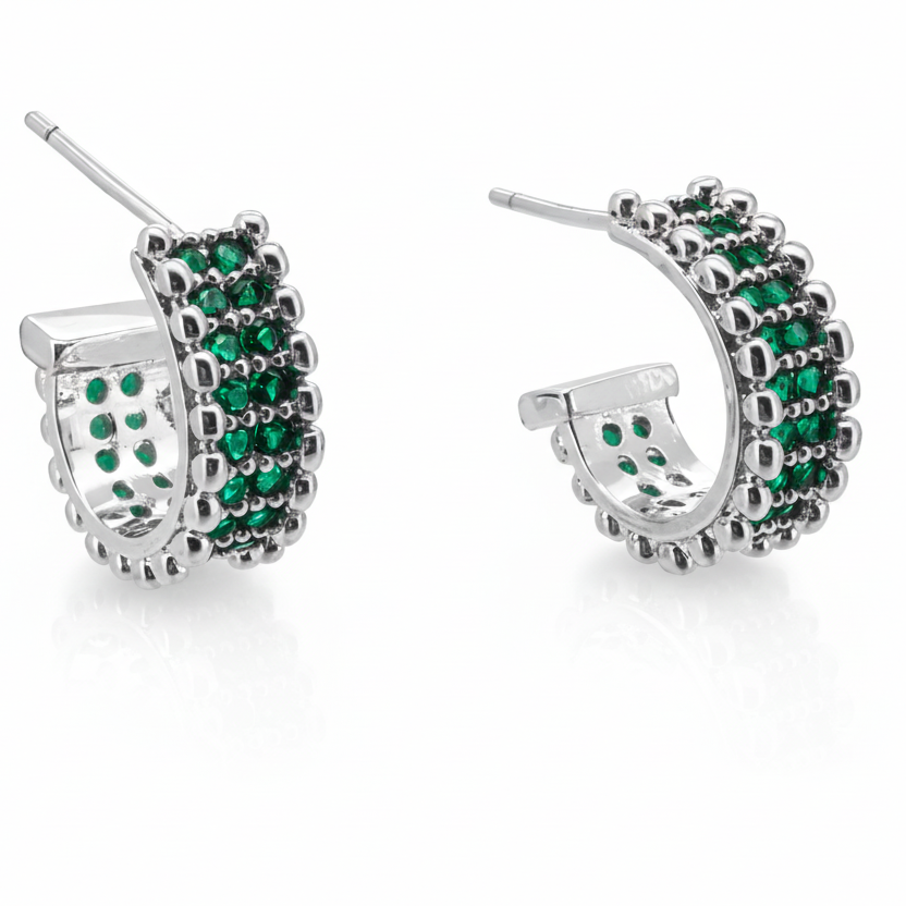 Argollas cristal pavés Daniela