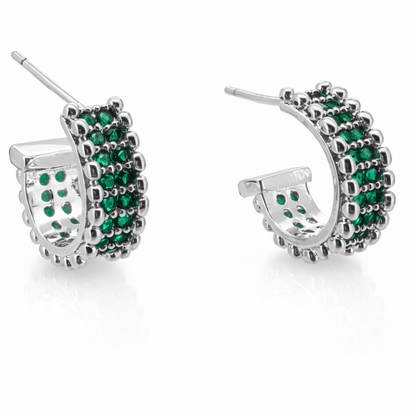 Argollas cristal pavés Daniela