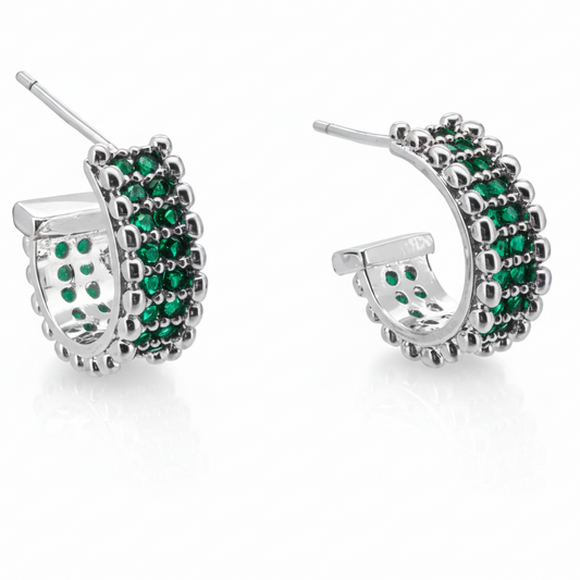 Argollas cristal pavés Daniela
