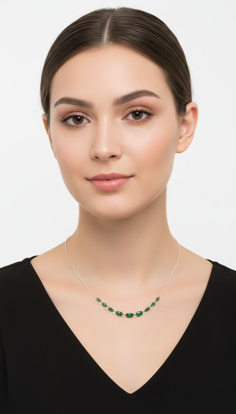 Colgante Plata Esmeralda Lám