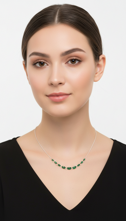 Colgante Plata Esmeralda Lám