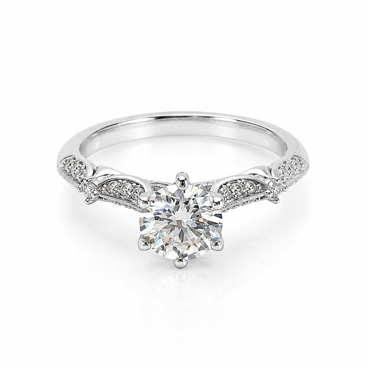 Anillo Moissanite plata Grace