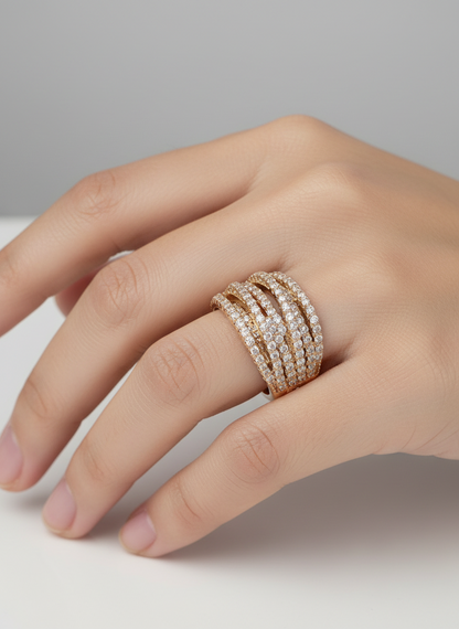 Anillo  cristal pavés Pamela