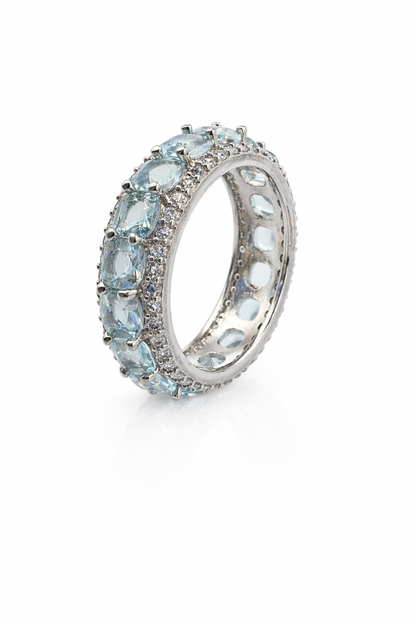 Anillo cristal pavés eternity