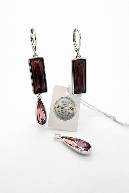 Aros Géminis cristal Swarovski línea privada PL