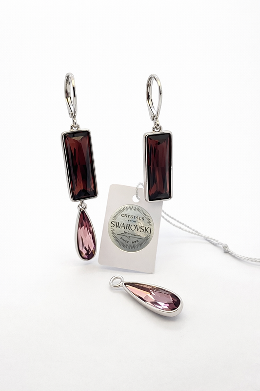 Aros Géminis cristal Swarovski línea privada PL