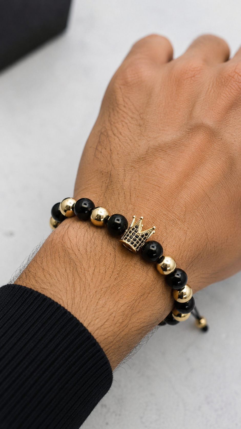 Pulsera varón crown Black