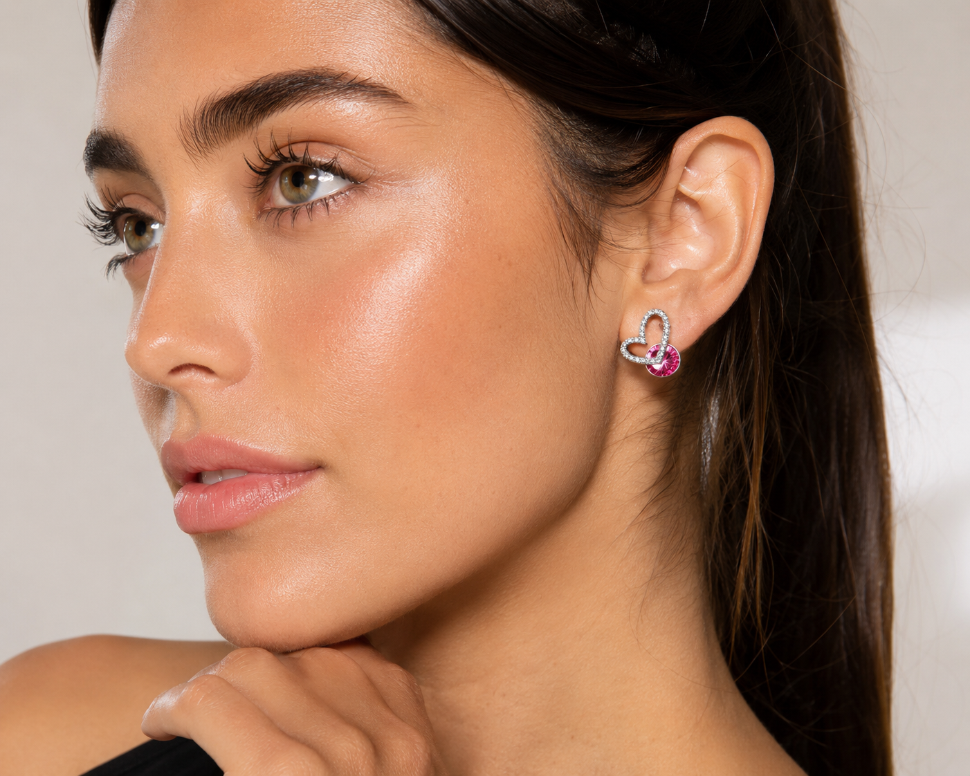 Aros cristal Swarovski love Eterno