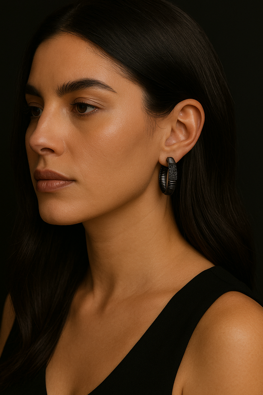 Argollas cristal pavés Roxett