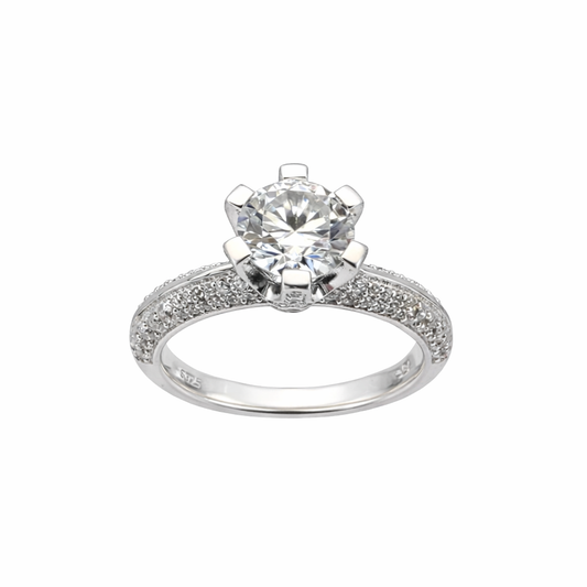 Anillo moissanite lina