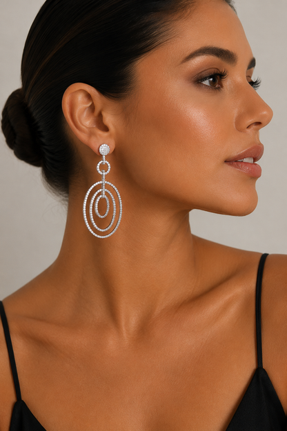 Aros cristal Swarovski Camelia