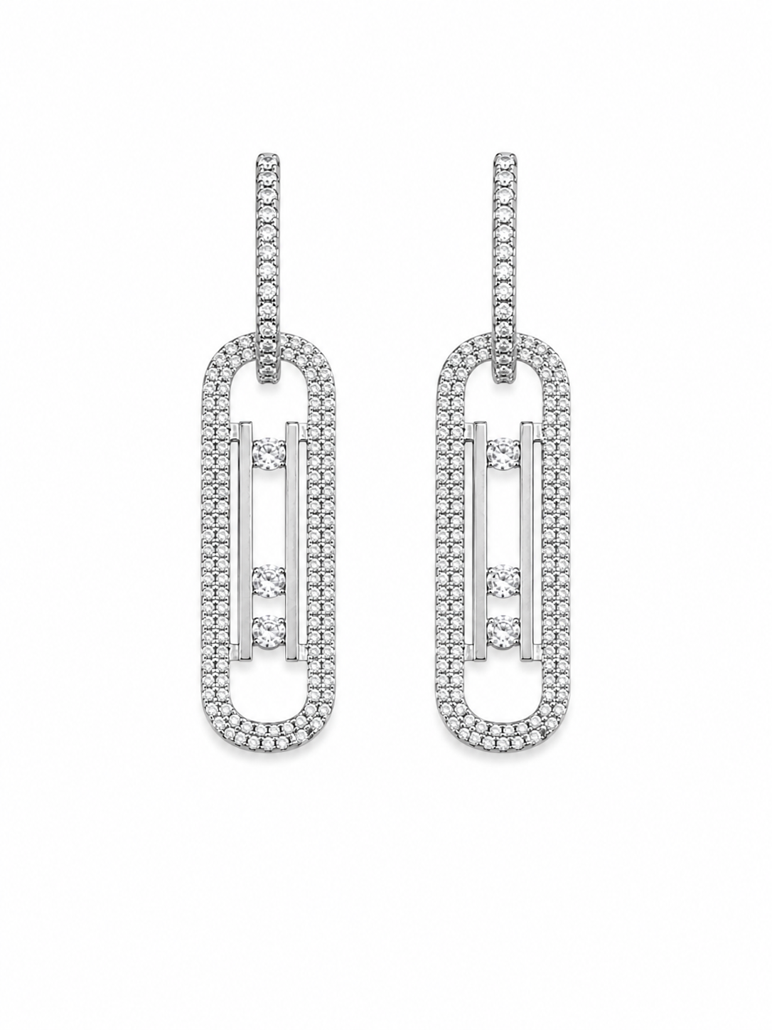 Aros cristal pavés Duo Motion