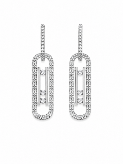 Aros cristal pavés Duo Motion