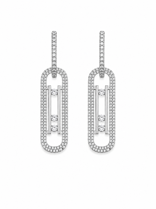 Aros cristal pavés Duo Motion