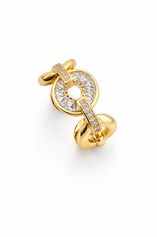 Anillo cristal paves Mariana