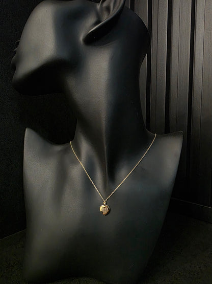 Collar de plata corazón