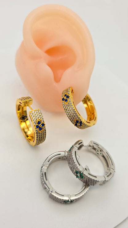 Argollas cristal pavés Robert