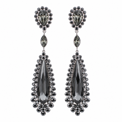Aros cristal Swarovski Noir