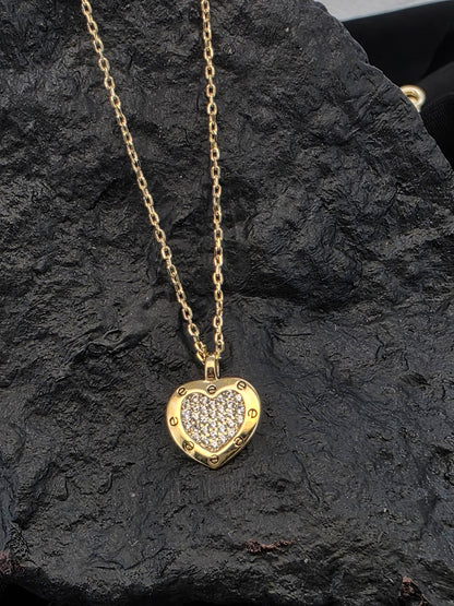 Collar de plata corazón