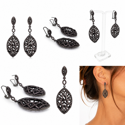 Aros plata turka cristal pavés  Evano