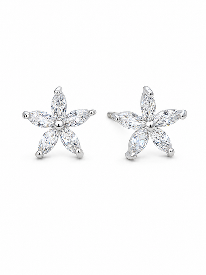 Aros  florida plata 925