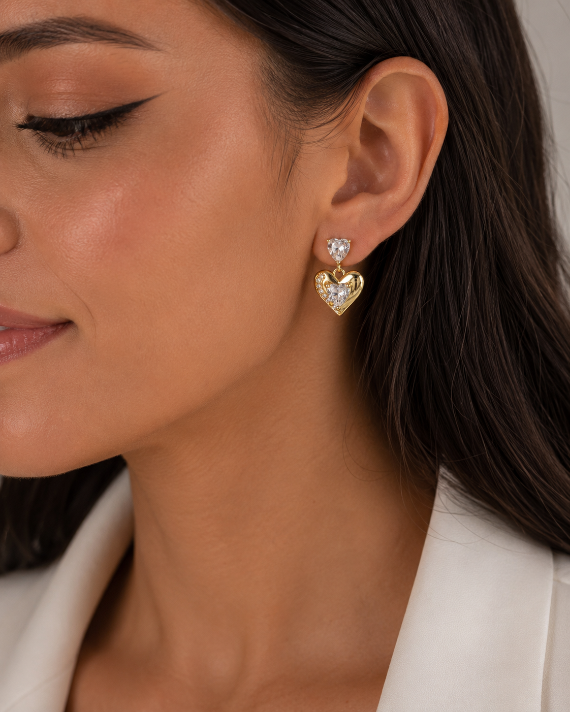 Aros cristal pavés Amor perfecto