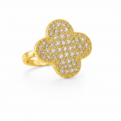 Anillo cristal pavés adaptable  lucrecia
