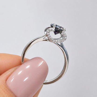 Anillo Moissanite plata Eva