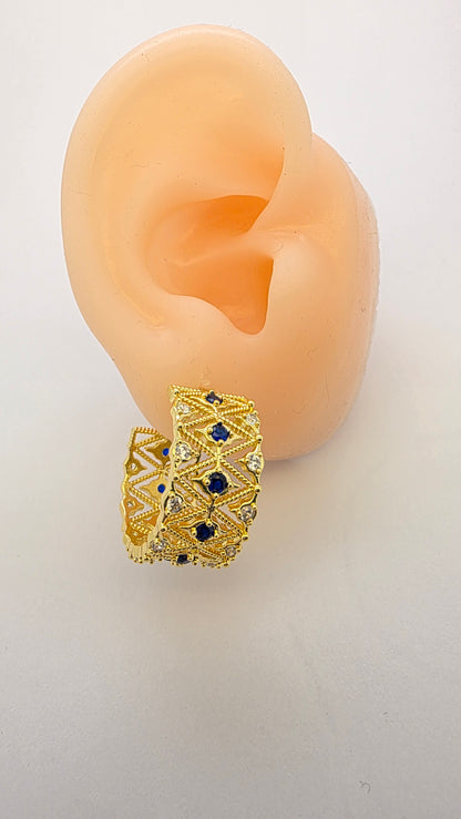 Argollas cristal paves Alicia