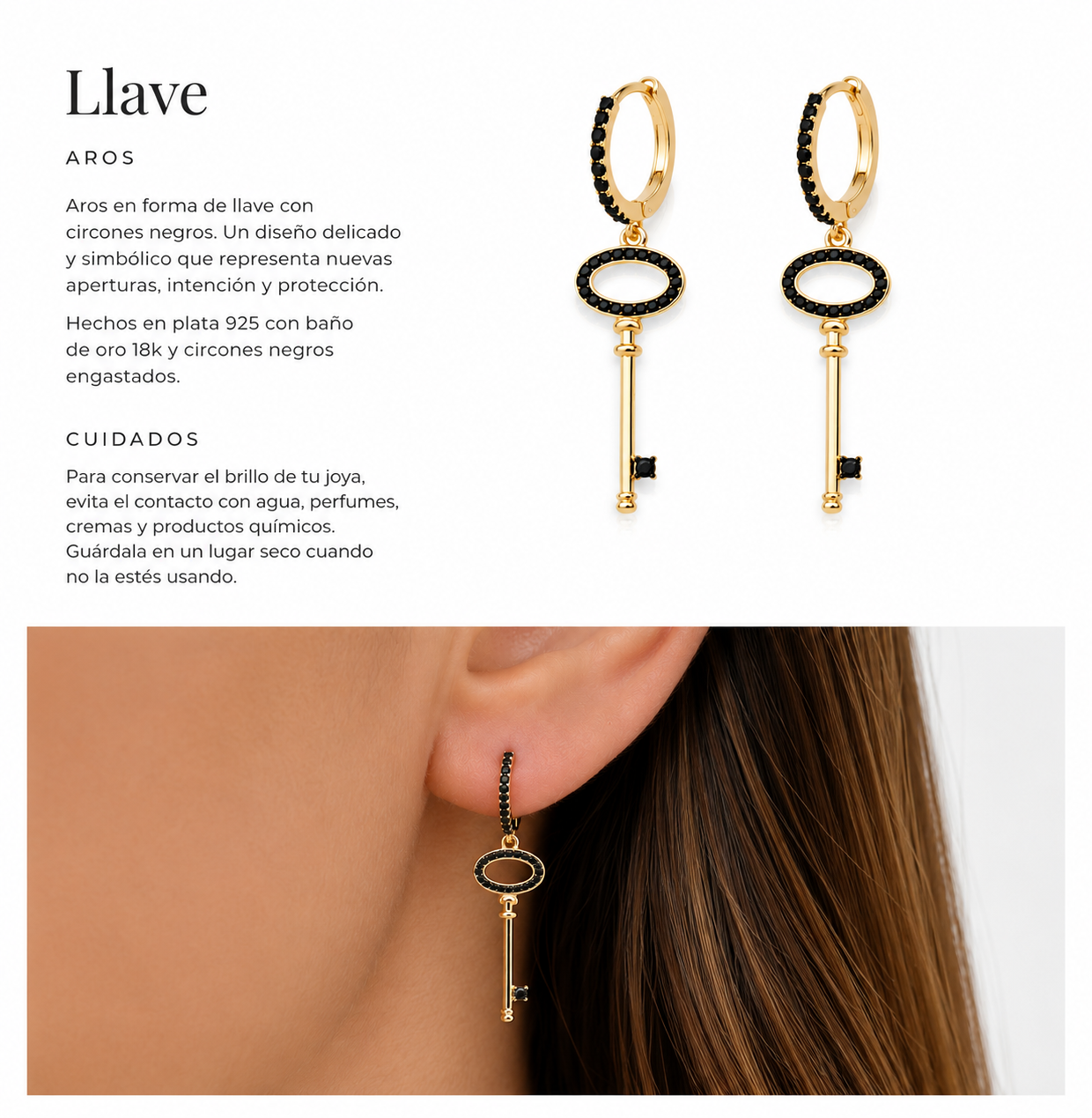 Aros cristal pavés key