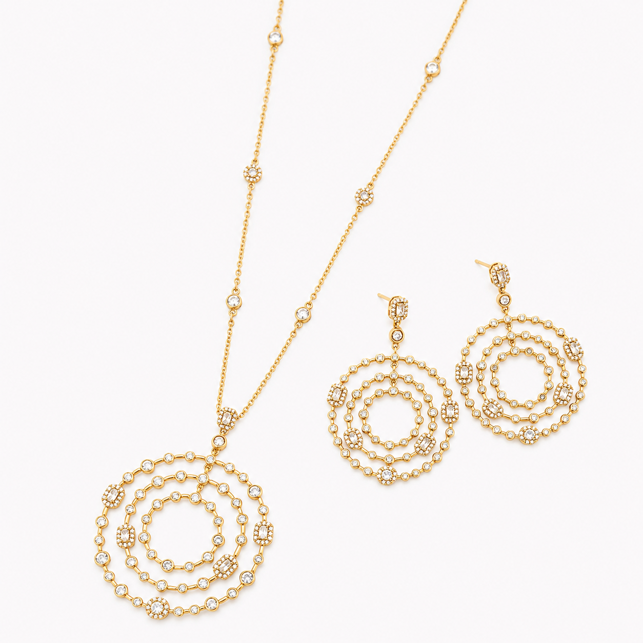 Conjunto cristal pavés luna