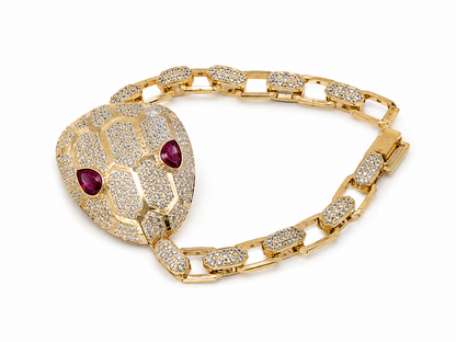 Pulsera cristal pavés serpiente