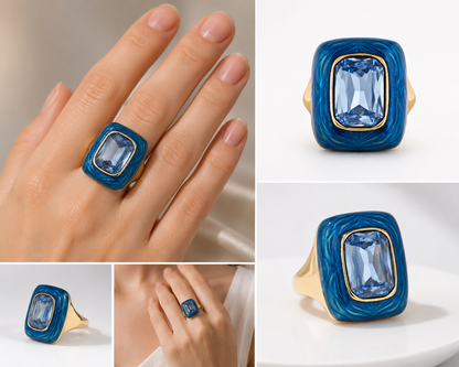 Anillo cristal Swarovski Azure