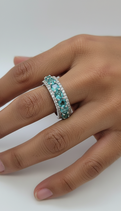 Anillo cristal pavés eternity