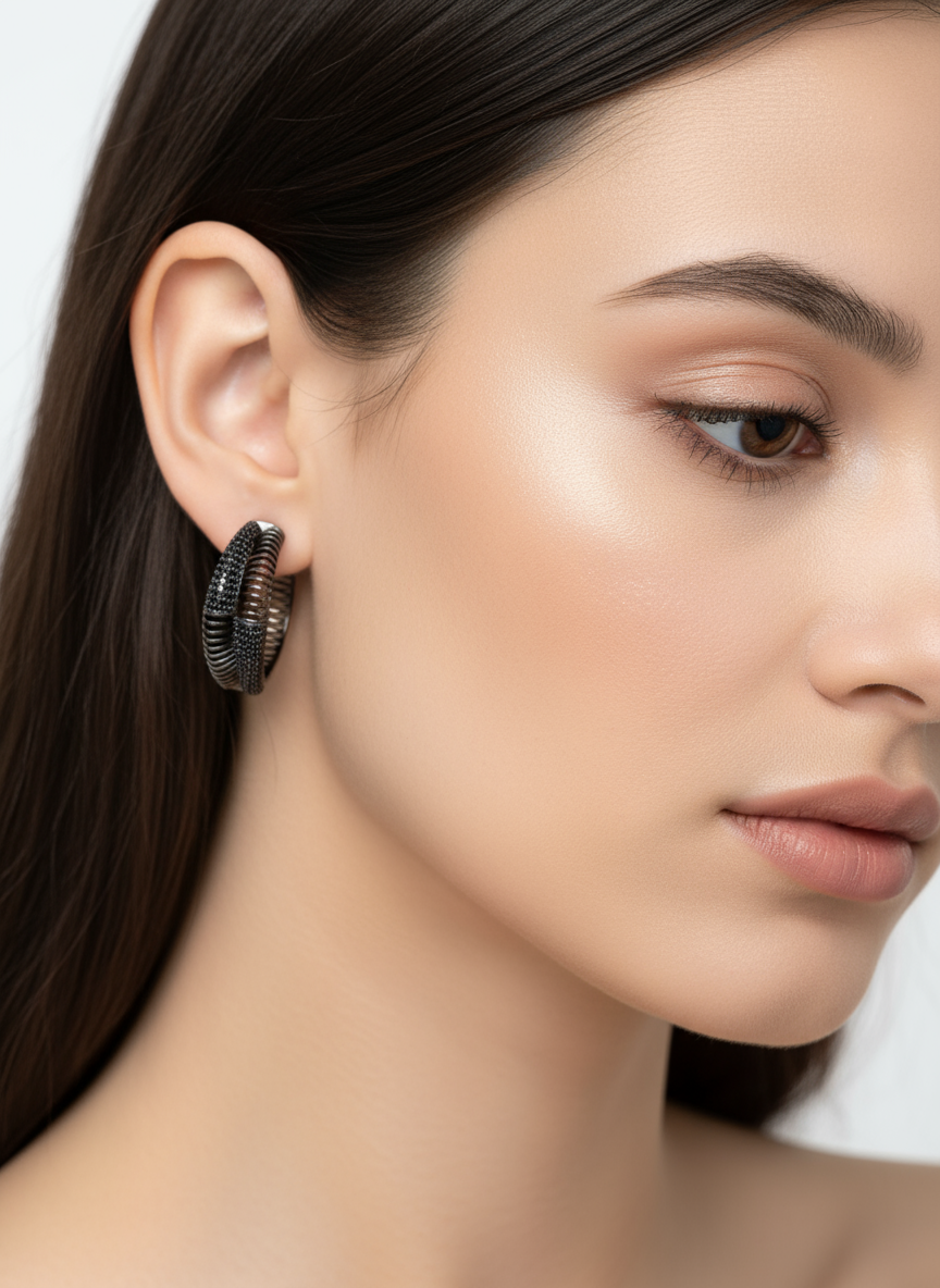 Argollas cristal pavés Roxett