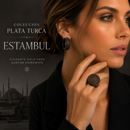 Anillo plata turca kahve