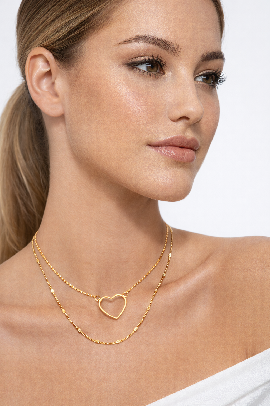 Collar Corazón doble luz